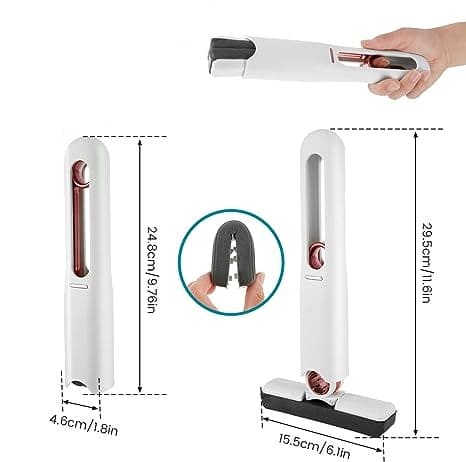 Mini Squeeze Mop, Multiuse Car Glass Window Washing Mop, Kitchen Bathroom Floor Cleaning Broom, Hand Washable Desktop Cleaning Mini Mop, Lazy Self Squeeze Mini Mop, Strong Absorbent Mop