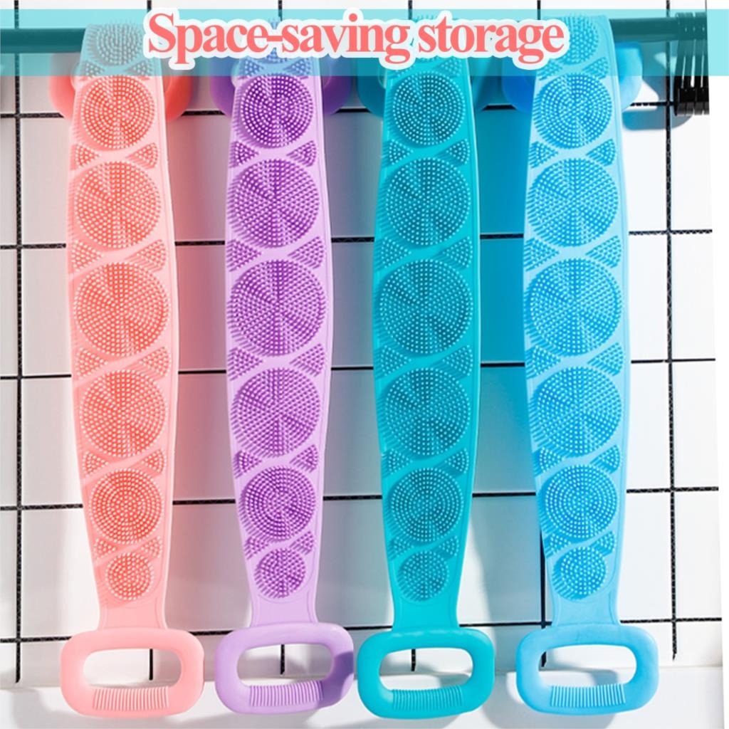 Bath Shower Silicone Body Brush Belt ( Random Colour )
