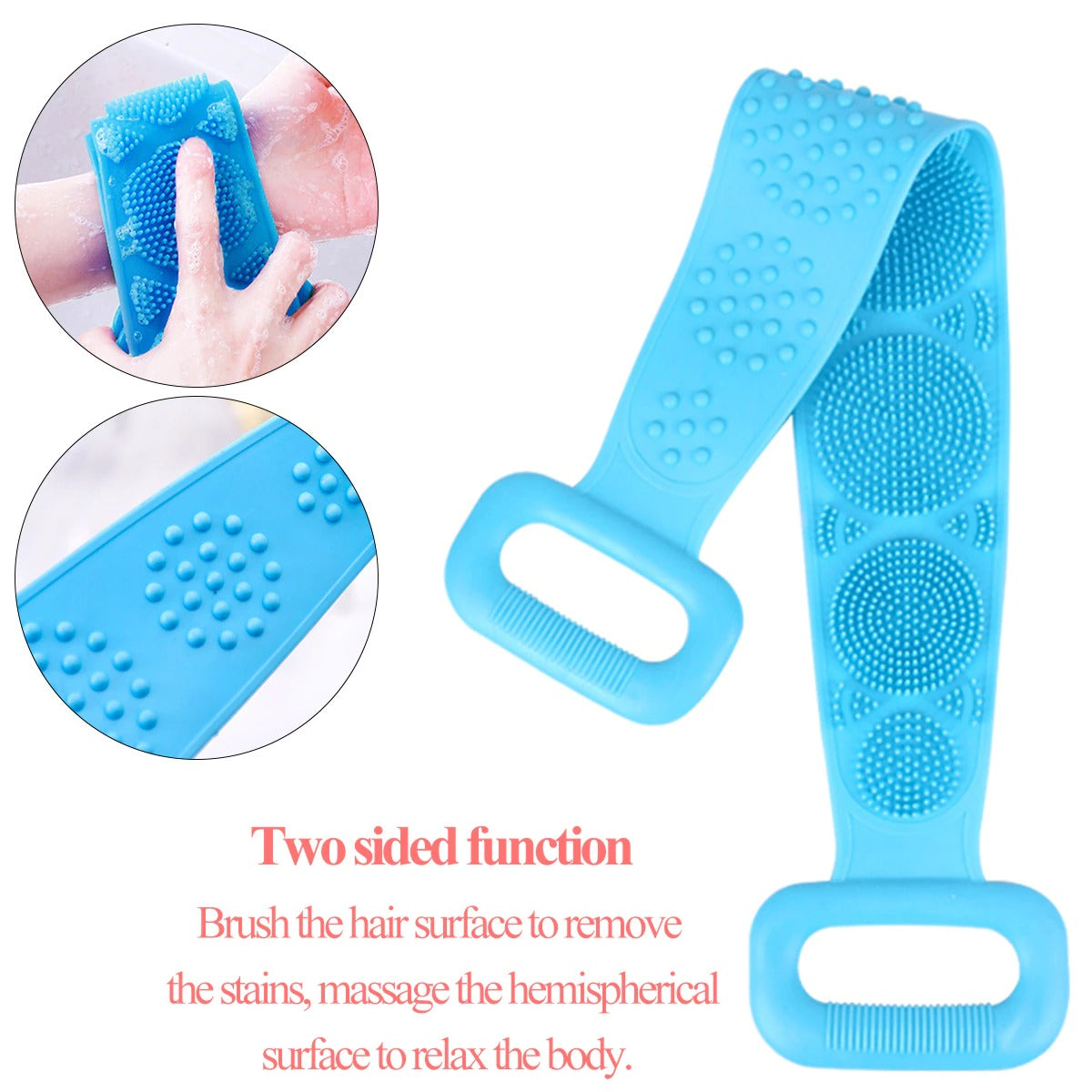 Bath Shower Silicone Body Brush Belt ( Random Colour )