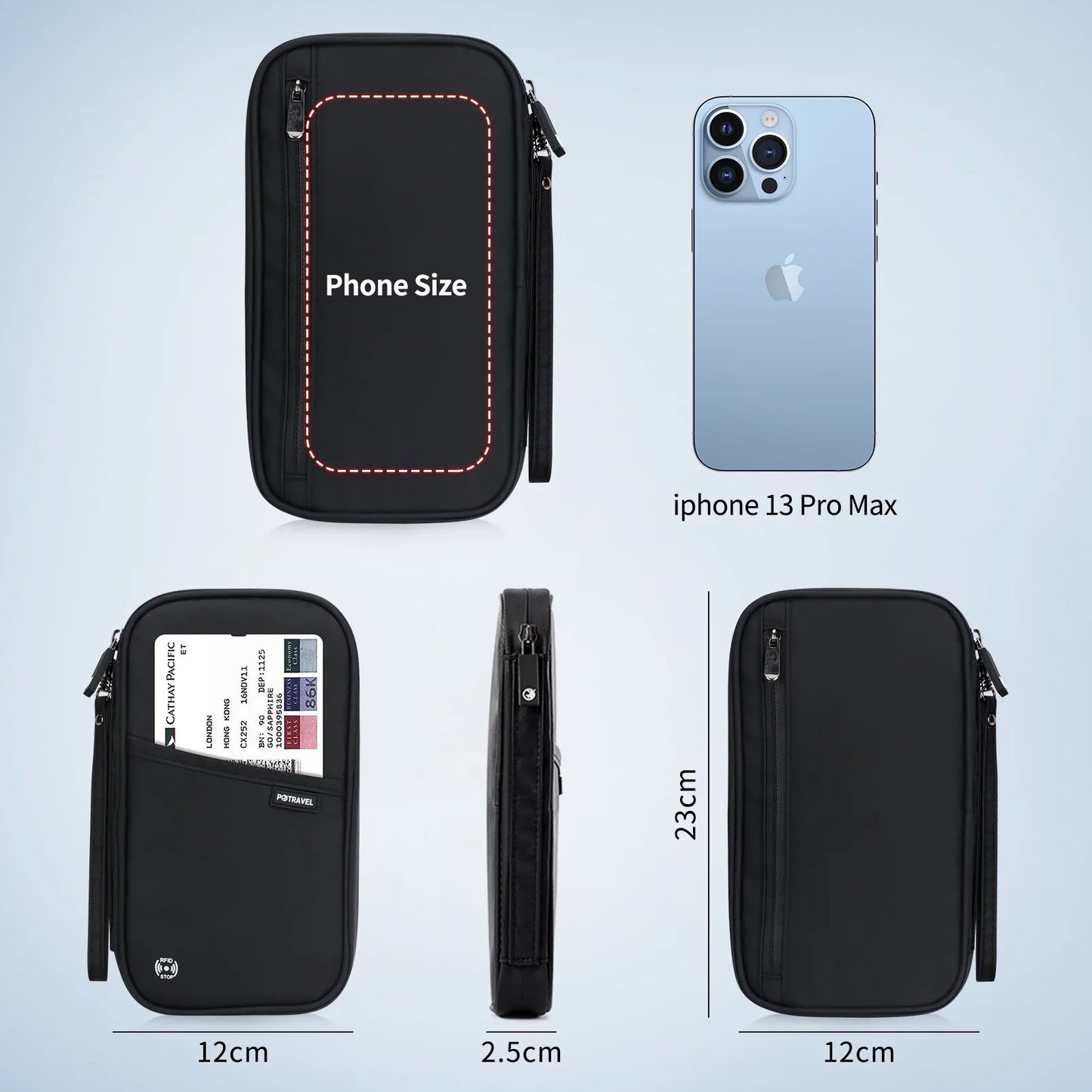 Travel Passport Wallet Organizer,Premium  Family Travel Document Organizer Case Family Passport Holder