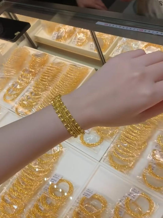 Spring Bangle Bracelets Gold