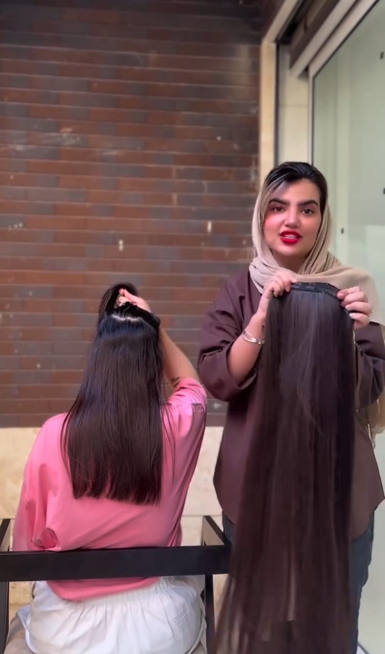 Long Hair Claw Clip Ponytail Elastic Band Extension