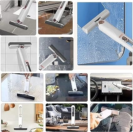 Mini Squeeze Mop, Multiuse Car Glass Window Washing Mop, Kitchen Bathroom Floor Cleaning Broom, Hand Washable Desktop Cleaning Mini Mop, Lazy Self Squeeze Mini Mop, Strong Absorbent Mop