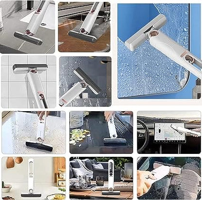 Mini Squeeze Mop, Multiuse Car Glass Window Washing Mop, Kitchen Bathroom Floor Cleaning Broom, Hand Washable Desktop Cleaning Mini Mop, Lazy Self Squeeze Mini Mop, Strong Absorbent Mop