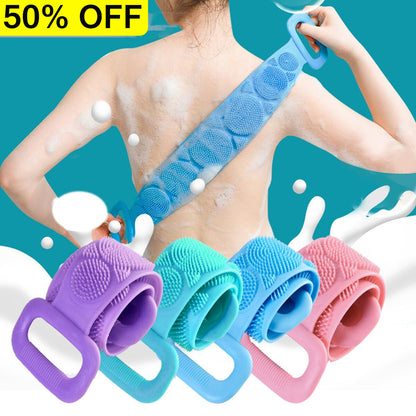 Bath Shower Silicone Body Brush Belt ( Random Colour )