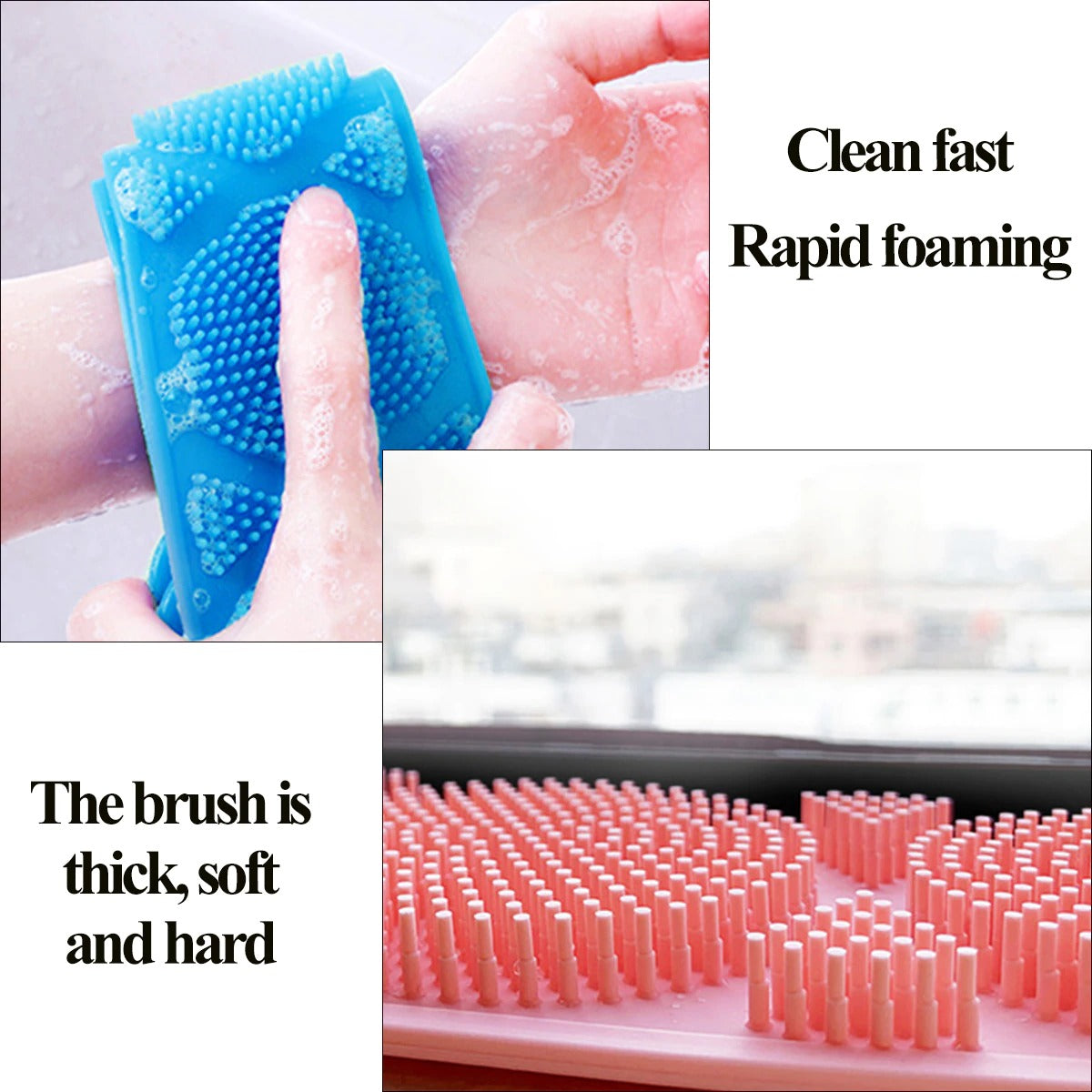 Bath Shower Silicone Body Brush Belt ( Random Colour )
